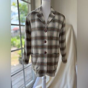 Plaid Over-Sized Blazer